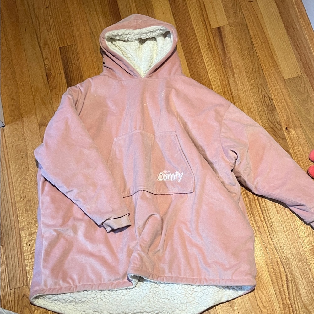 Comfy Kids Pink Hoodie Blanket